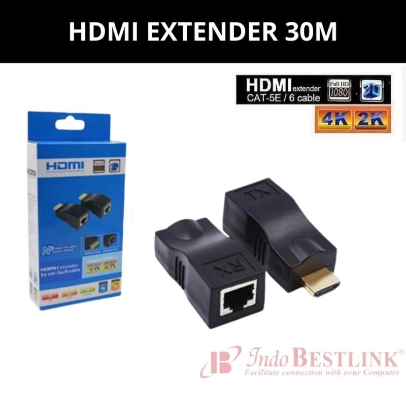 HDMI Extender HDMI Extension kabel LAN Ethernet 30M RJ45 kecil