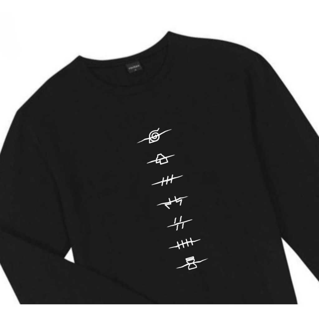 HITAM SERIES - KAOS PRIA WARNA HITAM / KAOS LENGAN PANJANG PRIA WANITA / KAOS ANIME TERBARU WARNA HI