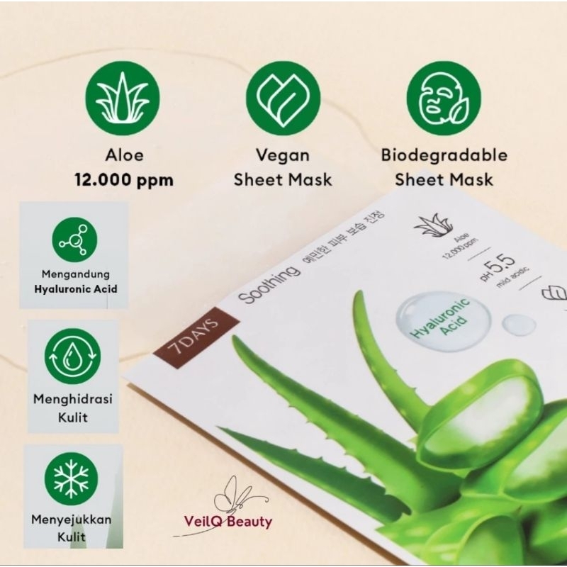 Ariul 7 Days Sheetmask Masker Tissue Kertas 23ml