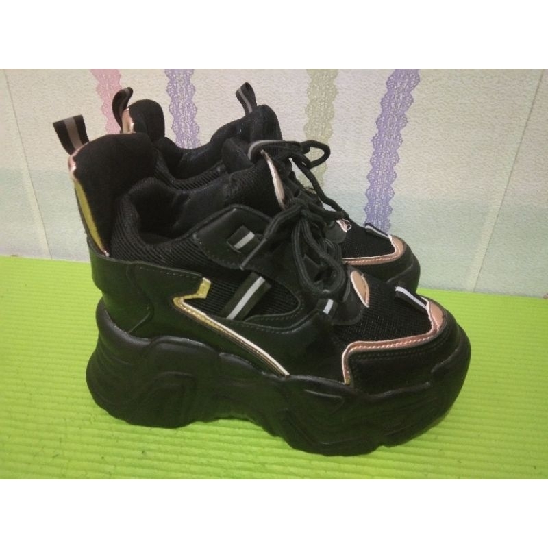 PRELOVED sepatu wedges wanita tinggi 10cm size 37