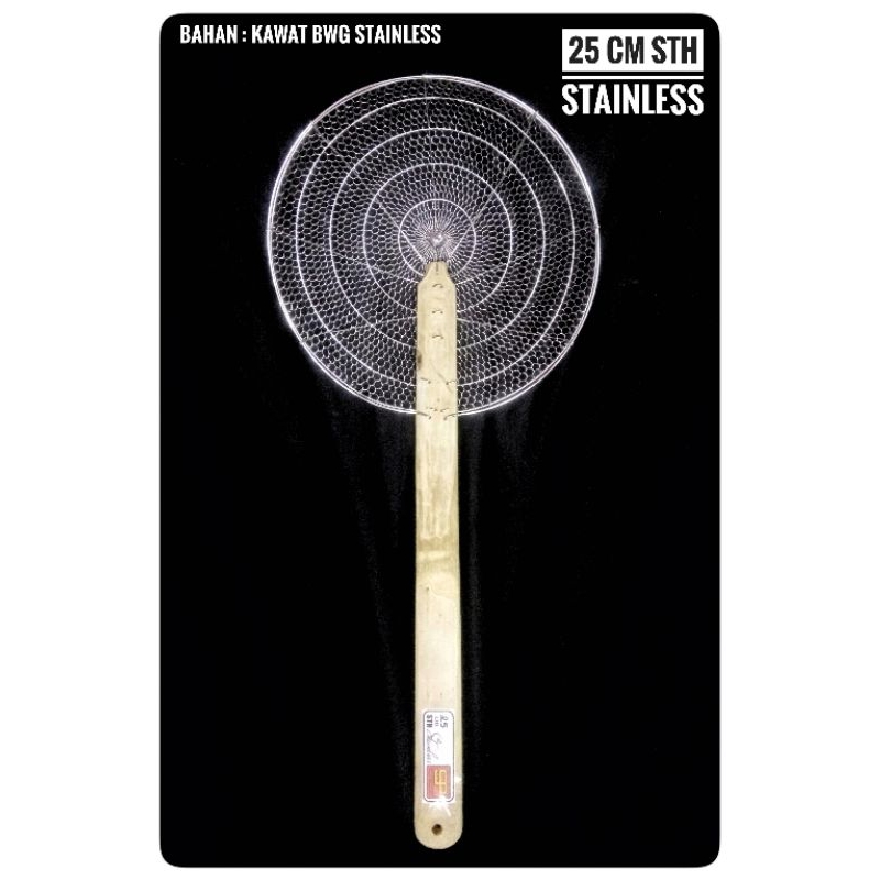 Serok Ukuran 25 cm STH STAINLESS..... serok mie, serok besar, serok kecil, serok penggorengan, serok