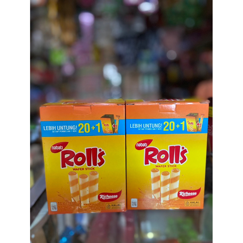 

PROMO Nabati Richeese Rolls Keju 1 Box isi 20 pcs