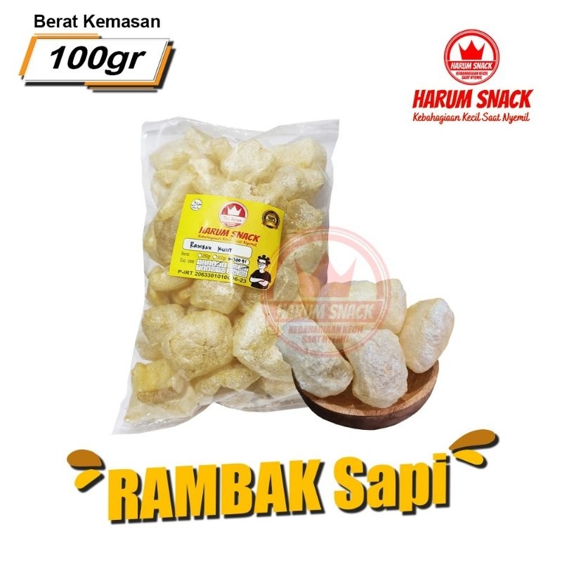 

DORODOK KERUPUK RAMBAK KULIT SAPI 100 Gram [Harum Snack Official]