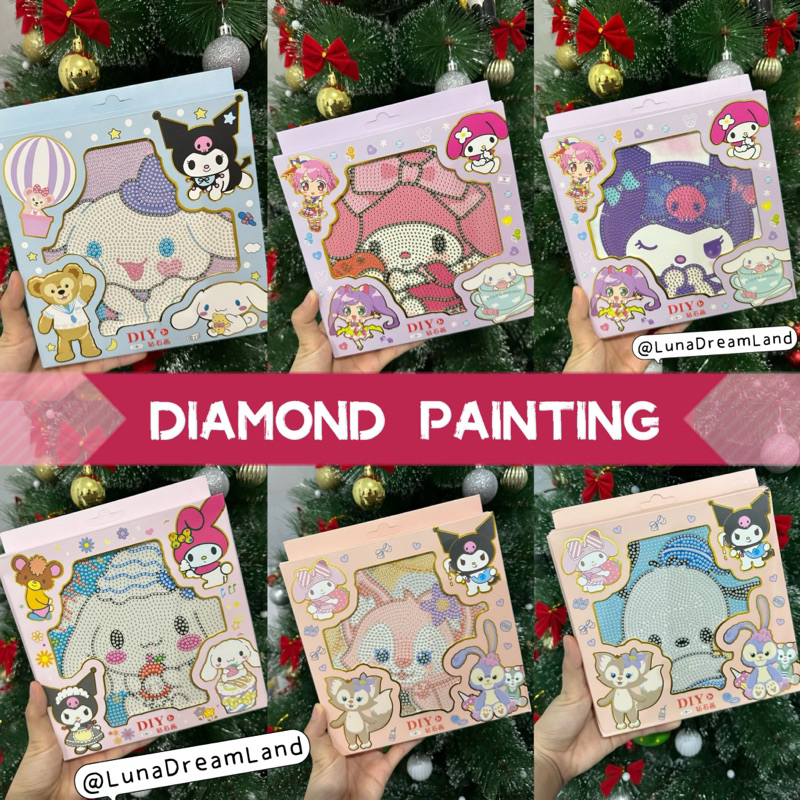 Diamond Painting SANRIO Lukisan Diamond + Bingkai