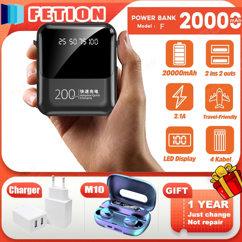 Terlaris.. Fetion Powerbank mini fast charging power bank robot 20000mh original android dan iphone 