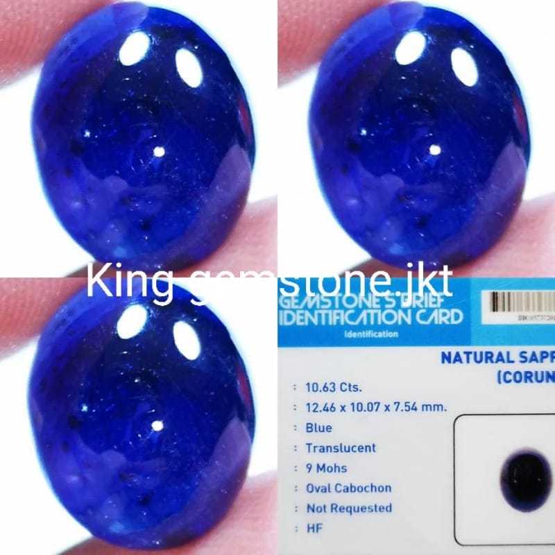 BATU BLUE SAFIR ASLI NATURAL LENGKAP DENGAN SERTIFIKAT MEMO