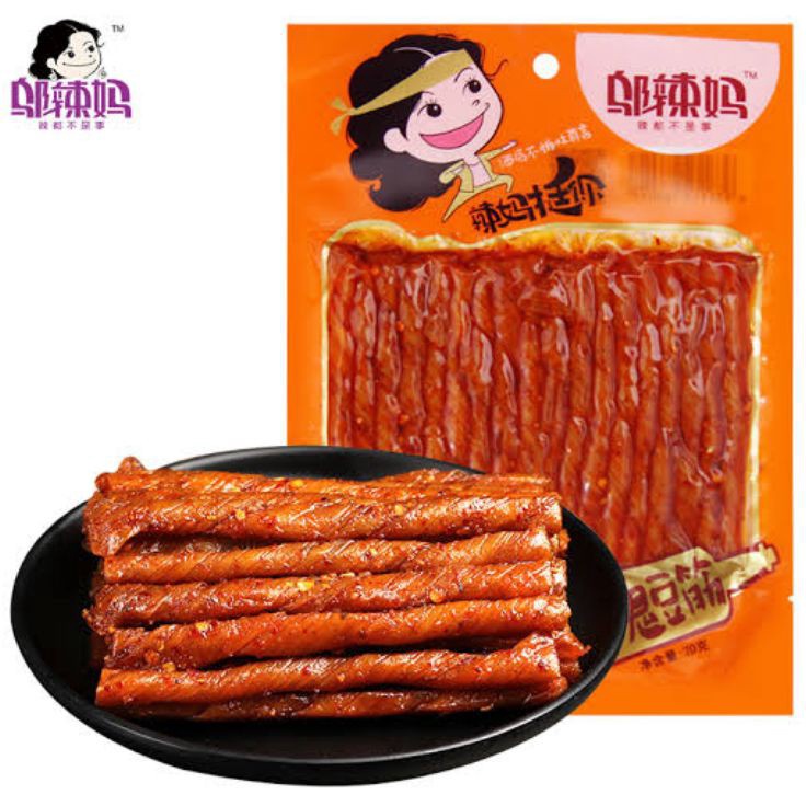 

QQWK9877 TEBUS MURAH (HALAL) 邬辣妈 酒鬼豆筋 香辣味 辣条 -Wulama Latiao Spicy Tofu