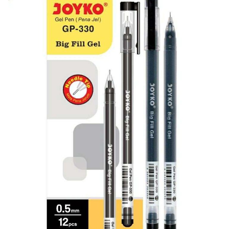 

[♕X64(] Pulpen Gel Pen Joyko GP-330 Big Fill 0.5 mm - Lusinan (12 pcs) Eleoen