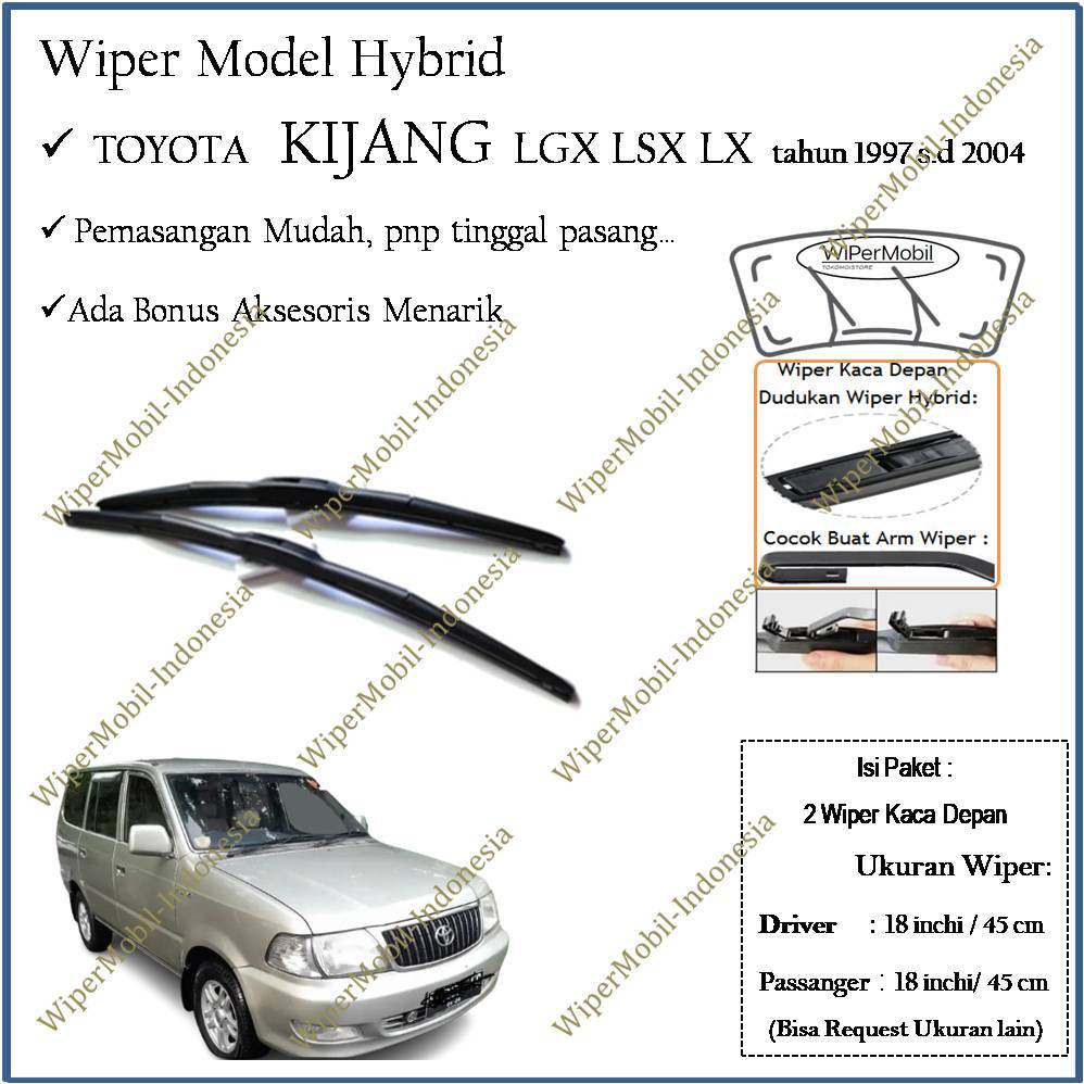 Wiper Hybrid Toyota Kijang LGX LSX LX 1997 1998 19999 2000 20001 2002 2003 2004