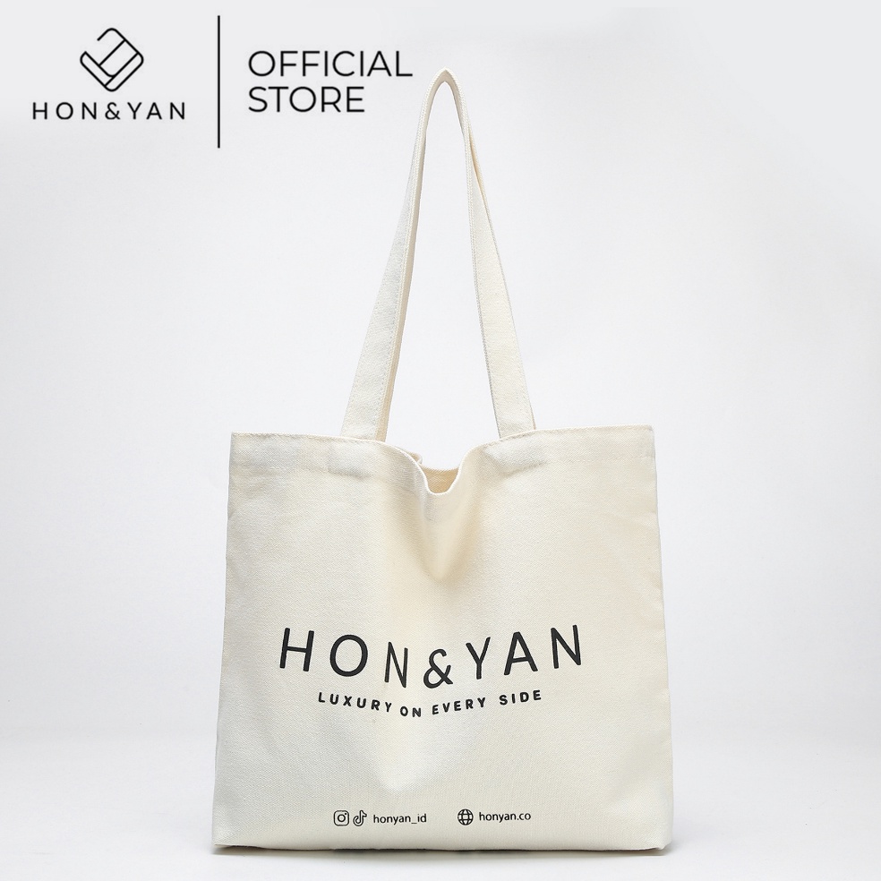 NEW STOCK HONYAN Tas ToteBag Branded Ori Tas Wanita Canvas Import Tote bag Kampus Tas Sekolah Tas Ho