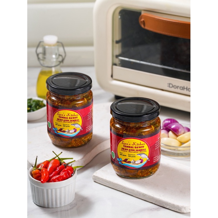 

VPZK8233 STOK SIAP 【COD Sambal Rawit Ikan Asin Jambal berat 400gram berat isi 200gram