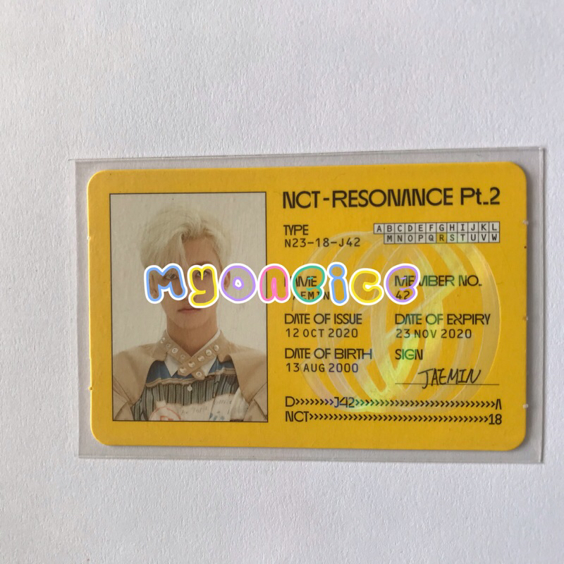 ID CARD JAEMIN NCT OFFICIAL