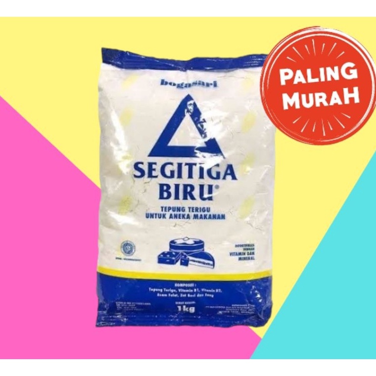 

[✰S85(] Tepung Terigu Segitiga Biru Eco Pack Kemasan 1kg Cuci Gudang