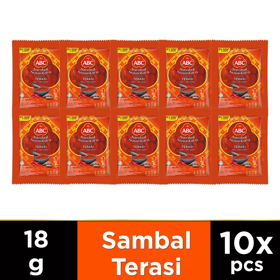 

[⚜R72\] ABC Sambal Nusantara Terasi 10 x 18 g [234]