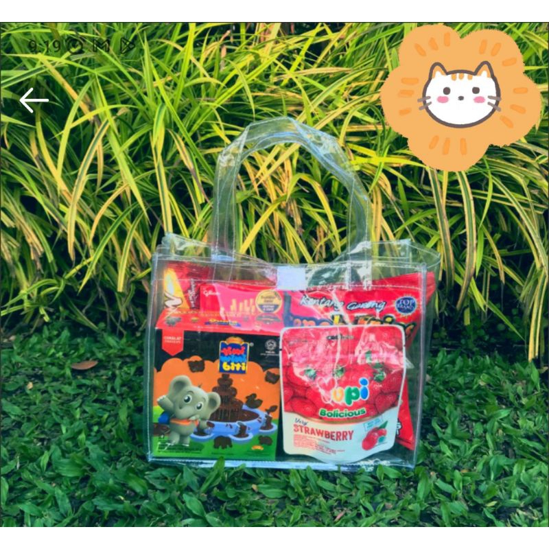

TAS MIKA TRANPARAN 20 x 20 x 10 KADO SOVENIR ANGPAO BEKAL HAJATAN AQIQAH HADIAH ANAK