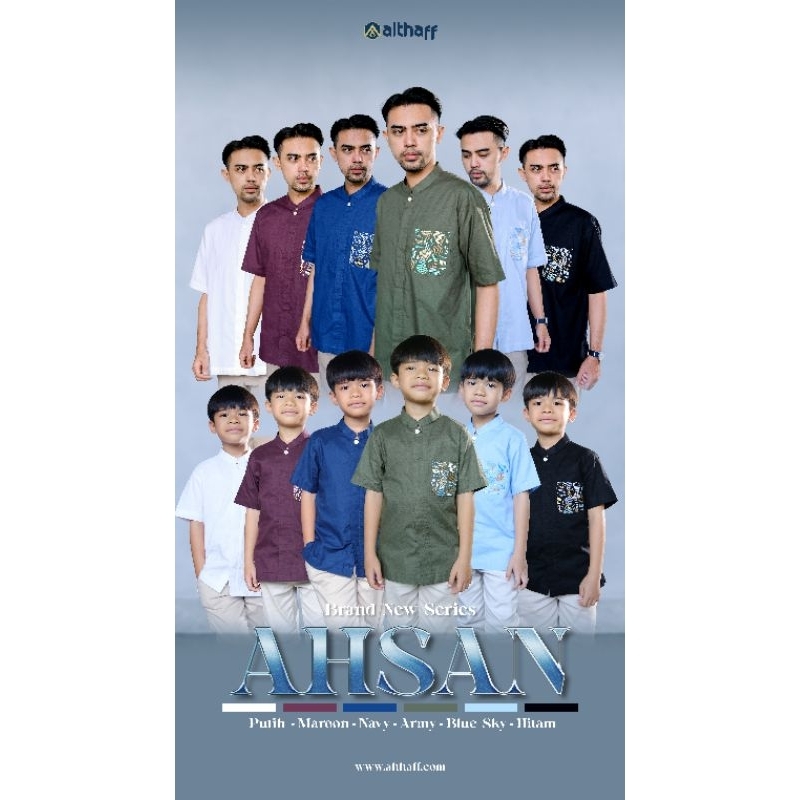 -akifabidOS- Koko ALTHAFF seri AHSAN Kemko couple ayah anak bordir kemko sarimbit ayah anak bordir k