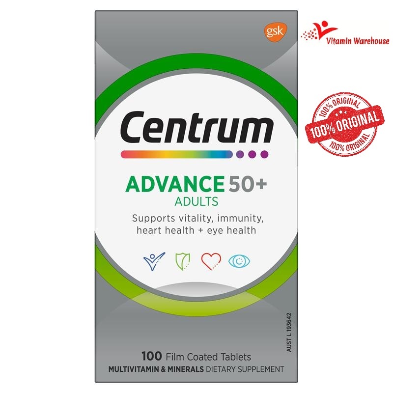 Centrum Advance 50+ Adults Multivitamin - 100 Tablets