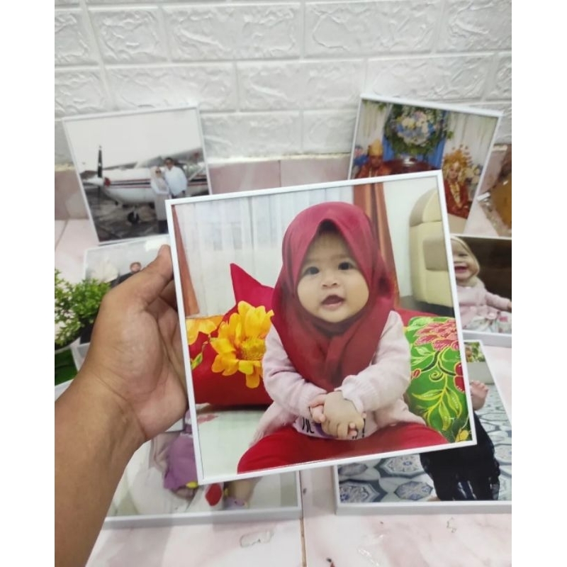 5 FOTO CUMA 99RB ✍️ FOTO BINGKAI BLOK UK 8R 20X20CM (CETAK FOTO BINGKAI EKLUSIF PIGURA MINIMALIS BUK