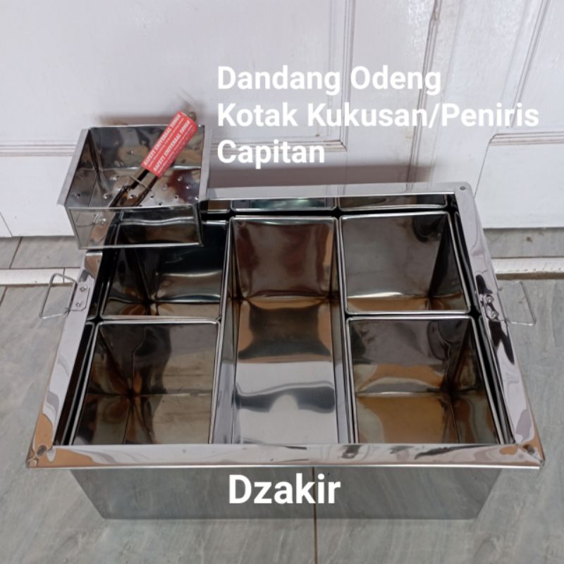 dandang odeng/panci oden  sekat 5 loyang/dandang kotak stainless