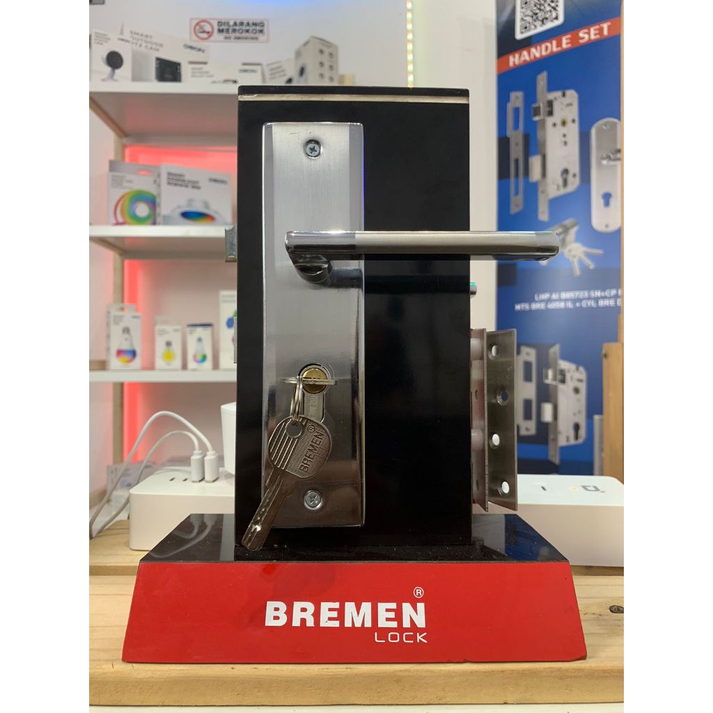 Kunci Pintu SET BREMEN Bergaransi Handle Lock Set Bremen LHP AI B58102 SN+CP Pro