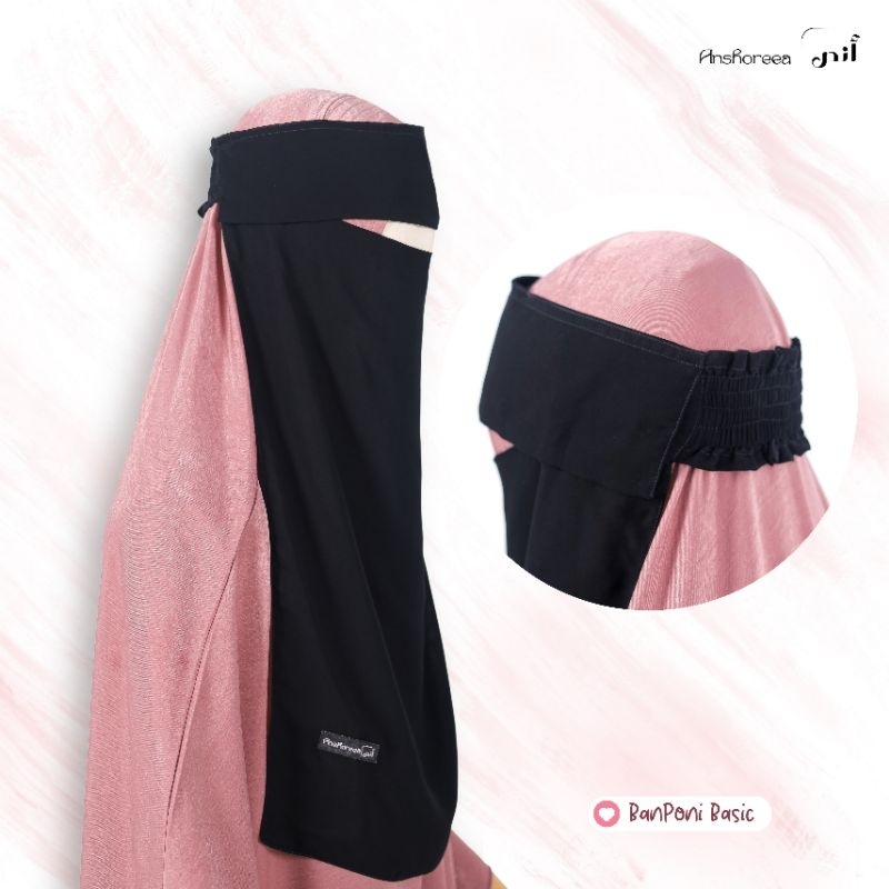 Sat Set Niqab | Cadar Bandana Poni Instan | Cadar Karet Anshoreea