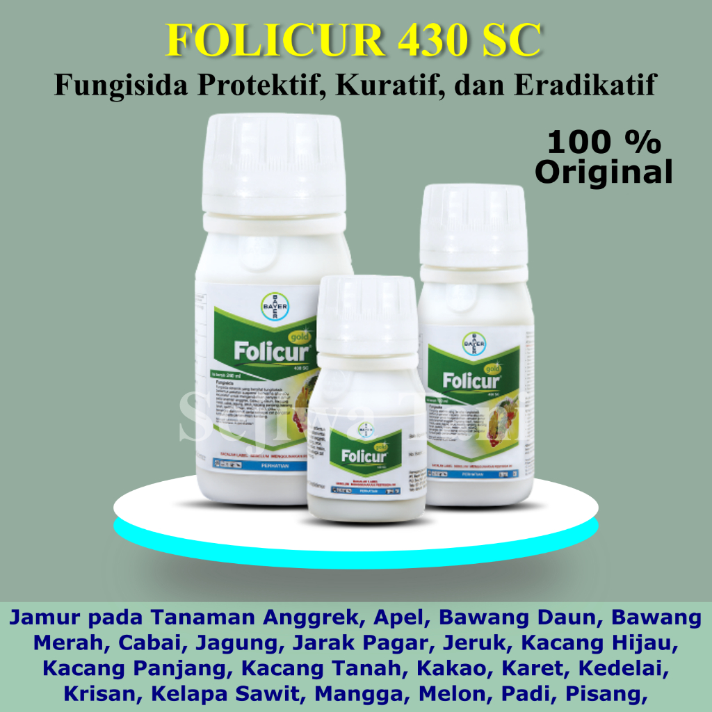 Folicur Gold® 430 SC 60 ml, Fungisida Tebukonazol, mengendalikan penyakit utama padi