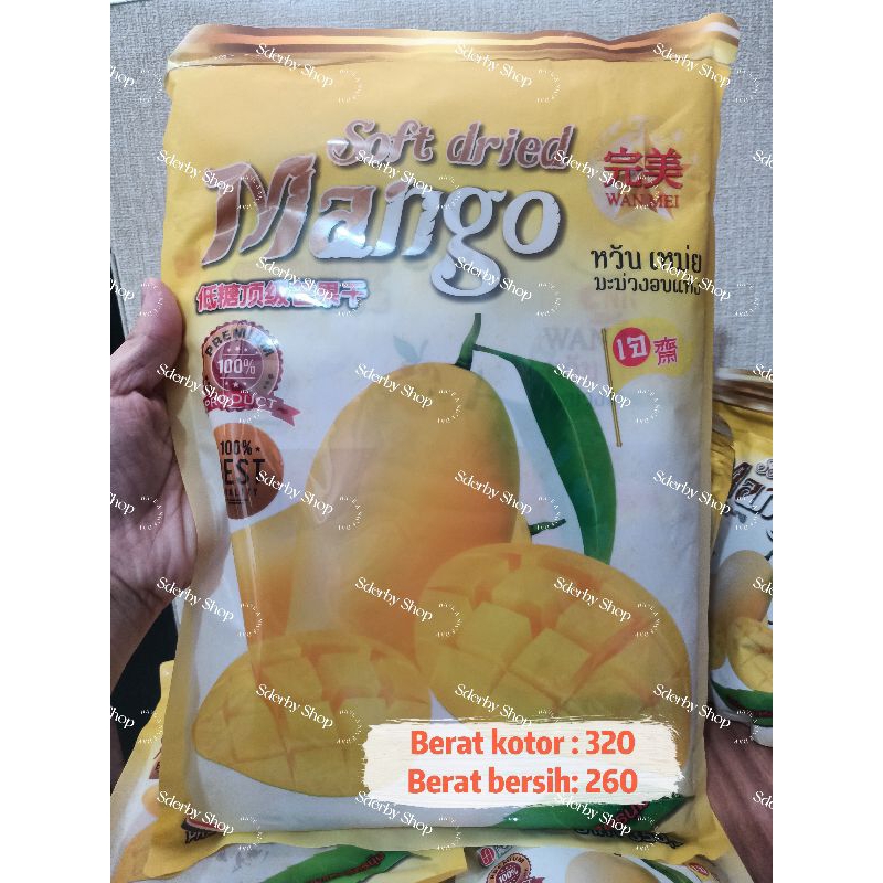 

Wan Mei Soft Dried Mango Mangga Manisan Thailand