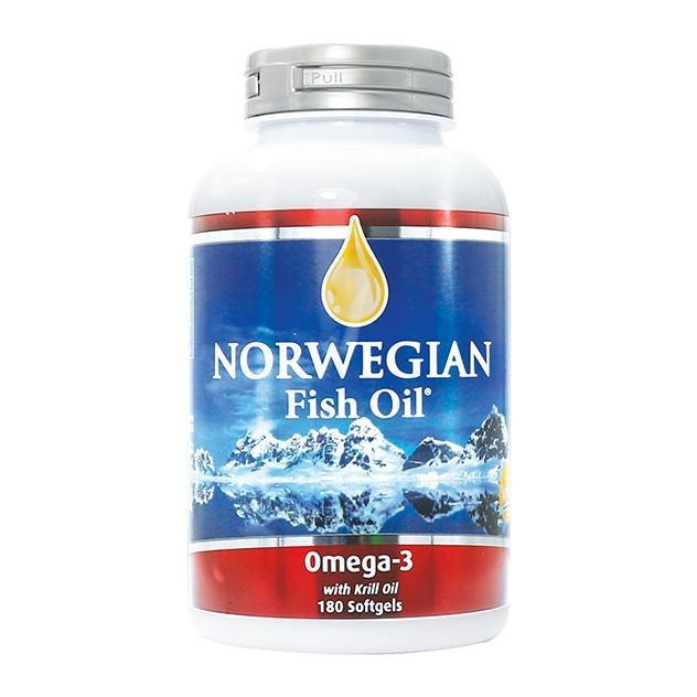 Norwegian Fish Oil Omega 3 with Krill Oil 1000mg, 180 softgels// immunity