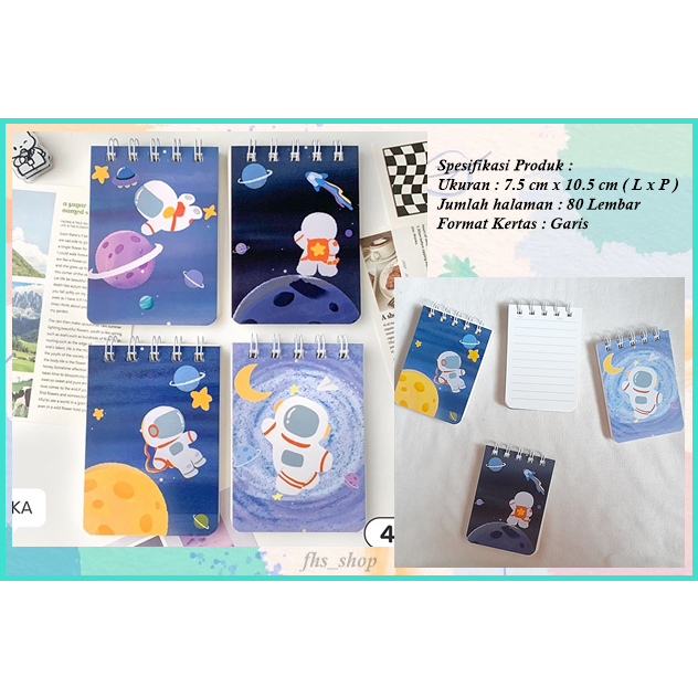 Notebook Galaksi Mini Spiral Buku Tulis Notebook Aesthetic Notebook Kartun Notebook Mini Pocket Notebook Astronout Notepad