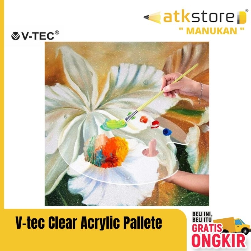 

Paket Lukis Akrilik Transparan Oval - V-tec Acrylic Palette CAP 3040