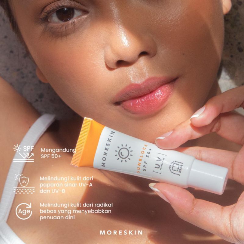 Sunblock Moreskin SPF50+|sunscreen spf50+|anti aging,sunblock wajah spf50+,sunblock wajah glowing