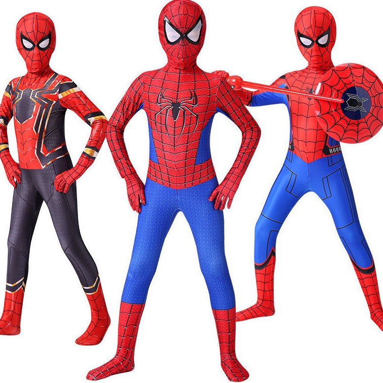 Tren Terbaru.. Halloween Cosplay Party Kostum Anak Spiderman Amazing Costume Anak Spiderman Baju + T