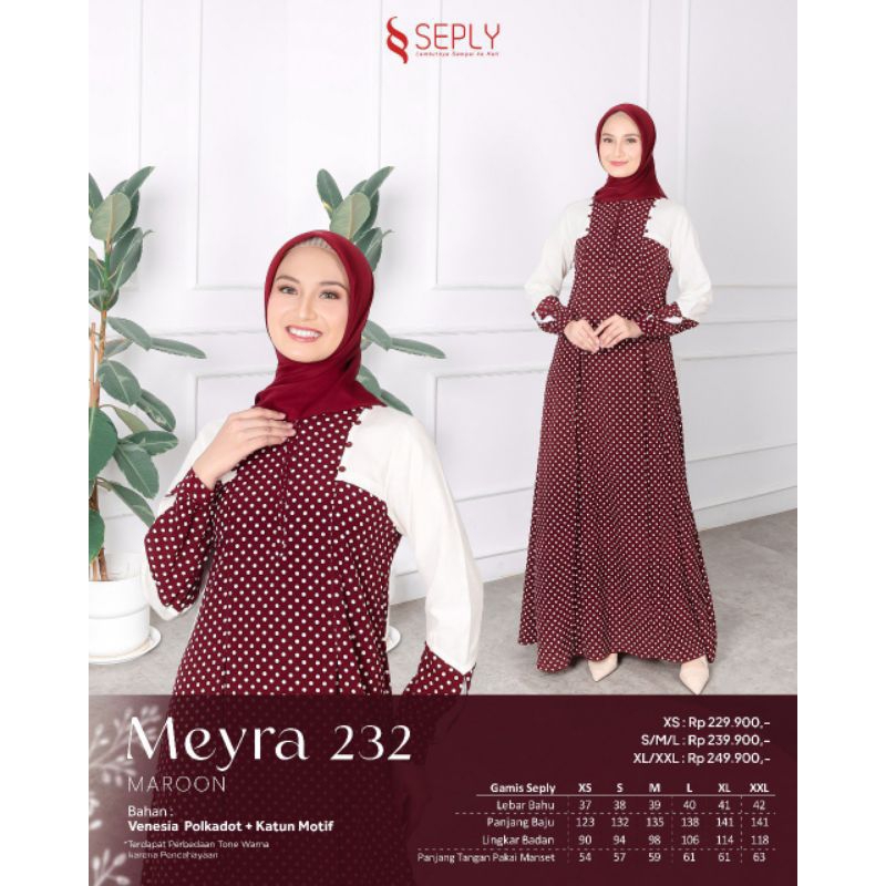 Seply Meyra 232 | Gamis Seply Terbaru | Gamis Meyra Terbaru | Gamis Kekinian | Gamis Remaja | Gamis 