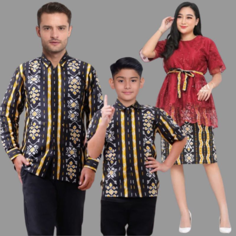 Dress natal Batik couple family baju batik couple ayah dan anak laki usia 2-12thn Dress natal