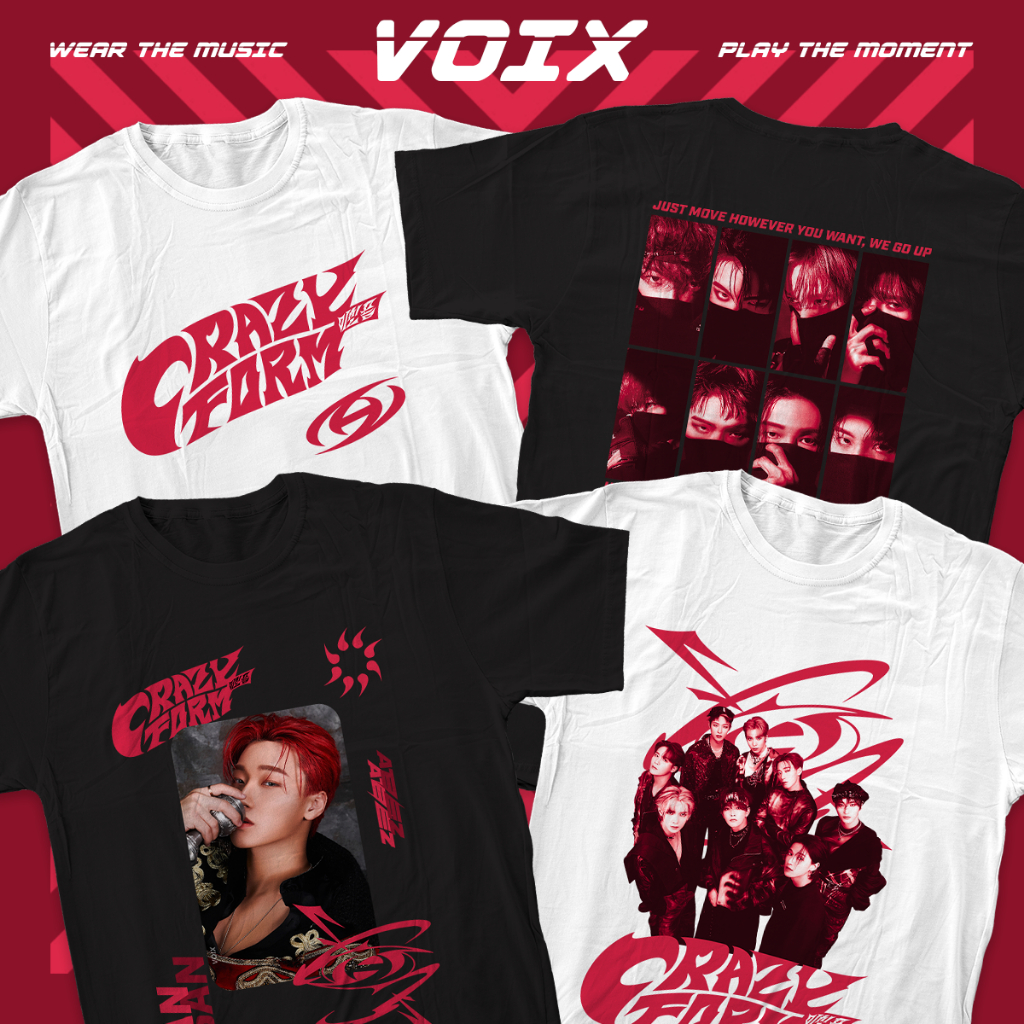 Kaos Kpop ATEEZ "Crazy Form; THE WORLD EP.FIN : WILL" Tee - Hongjoon, Seonghwa, Yunho, Yeosang, San,