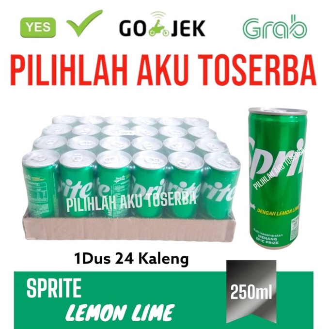 

[✣X35/] Sprite KALENG CAN 250 ml - ( HARGA 1 DUS ) [302]