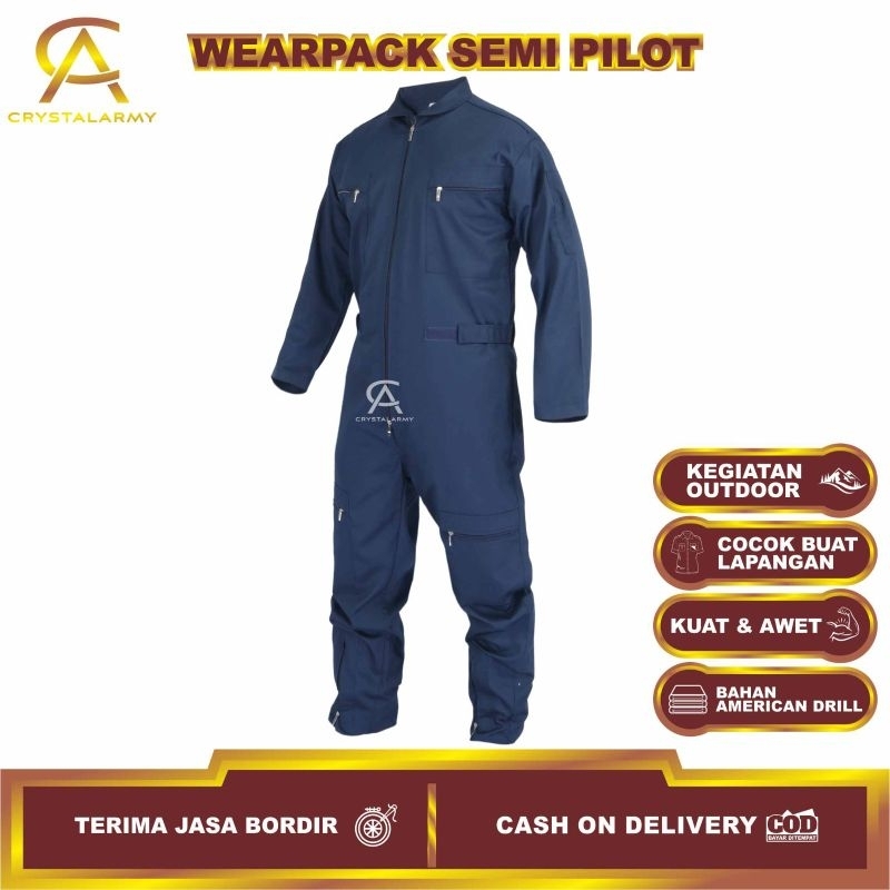 Ready Wearpack Semi Pilot/Wearpack Safety Amerikan Drill/wearpack kerja/katelpak/wearpack ojak