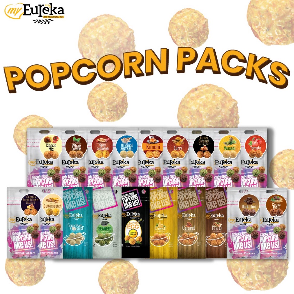

EFW Eureka Popcorn ALL PACKS 140g/200g | Snack Cemilan Impor Best Seller