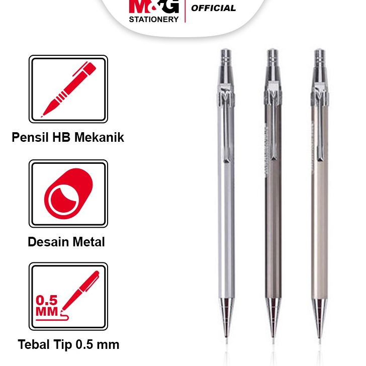 

Dapatkan Gaya dengan Harga Lebih Rendah! M&G Pensil HB Mekanik Gravitasi Rendah Premium Mechanical Pencil 0.5 mm Desain Metal ㅢ