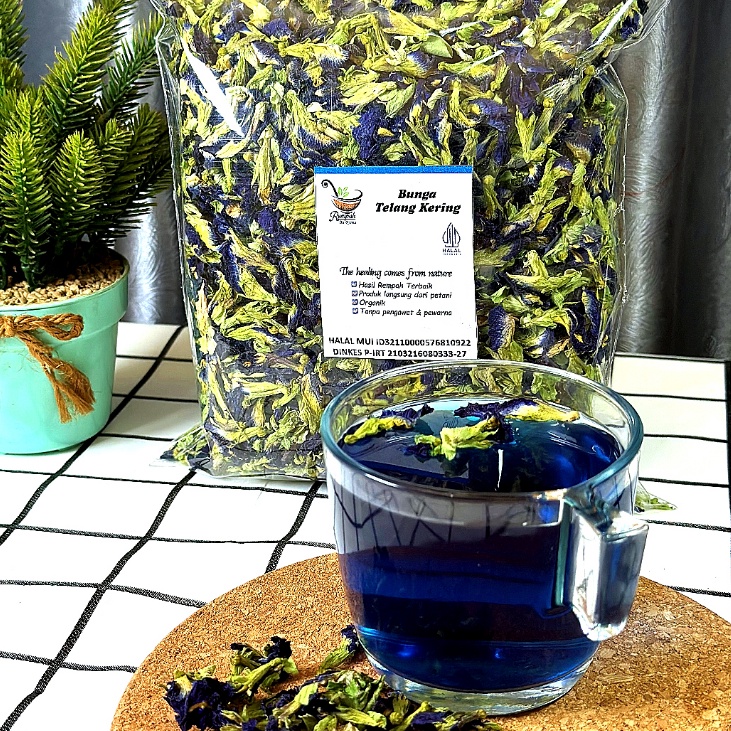 

!!IV7 Bunga Telang Kering Organik 100 Gram Grade A Panen Baru katdb