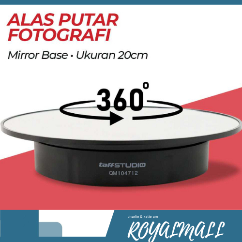 Alas Putar Fotografi Mirror Rotating 360 Turntable 20cm / Alas Meja Tempat Stand Base Putar Putaran 