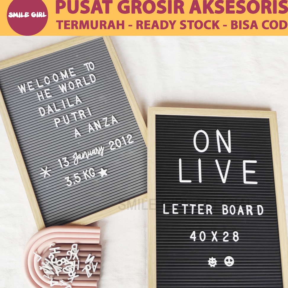

HFHHJ SMILE GIRL OFFICIAL | Grosir Murah - Papan Nama Bayi Size 40x28cm / Letter Board Kekinian Sudah Include Huruf Ready ♪ヽ(