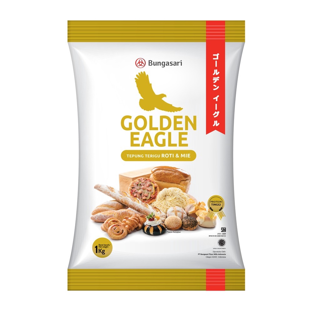 

Bungasari Golden Eagle Tepung Terigu Premium Roti dan Mie 1 KG Best ⌐■