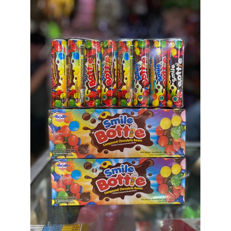 

PROMO! Smile Bottle Permen Coklat 1 Box isi 24pcs @12gr