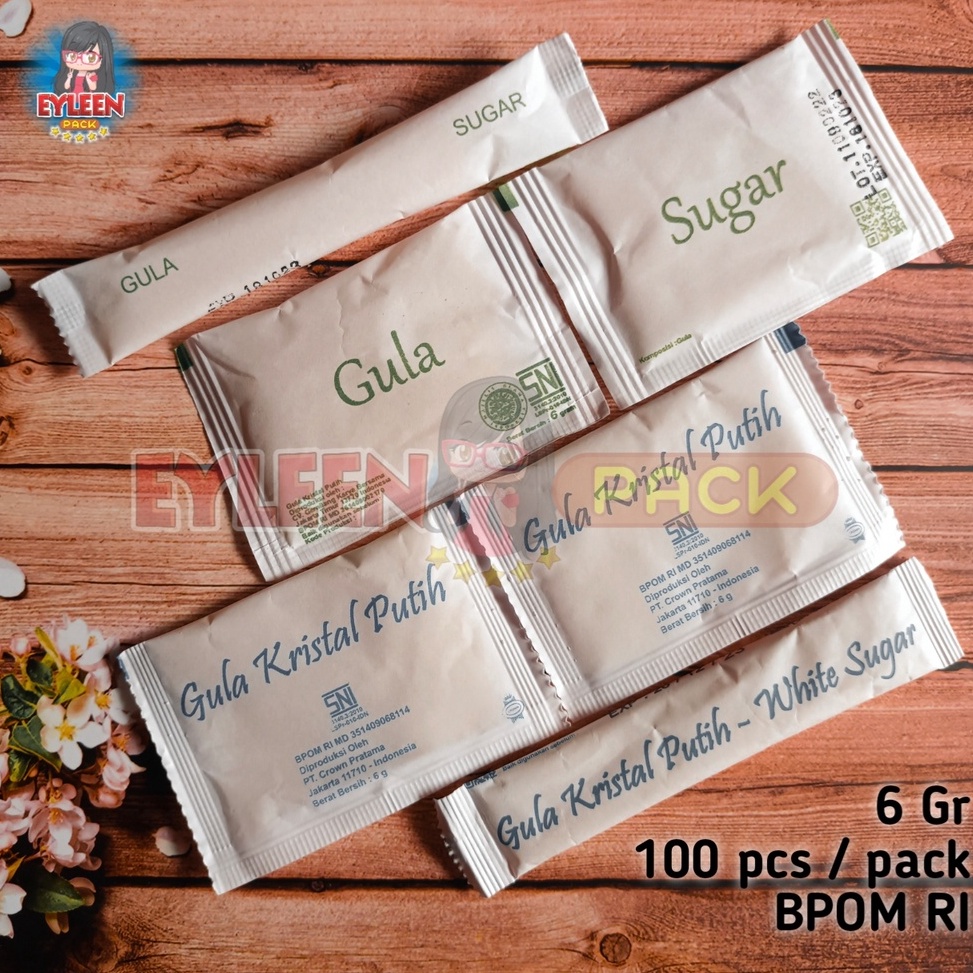 

White Sugar Sachet / Gula Putih Sachet isi 100 pcs ( Kotak / Batang ) ct7ew