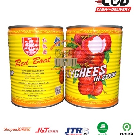 

[7TZ69] Lychee in Syrup / Buah Leci Dalam Sirup Kaleng 567gr Red Boat Brand / lychees 91