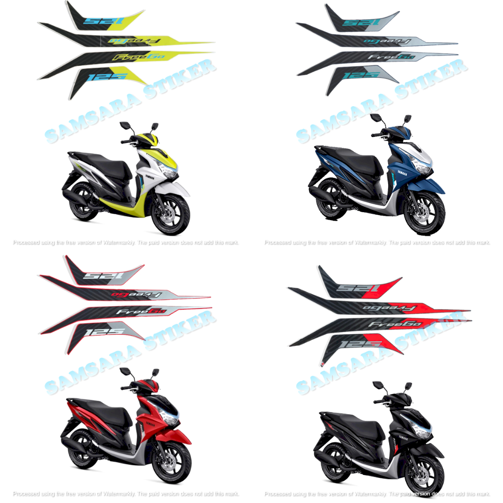 STICKER STRIPING MOTOR YAMAHA FREEGO 2021 STANDAR FULL SET