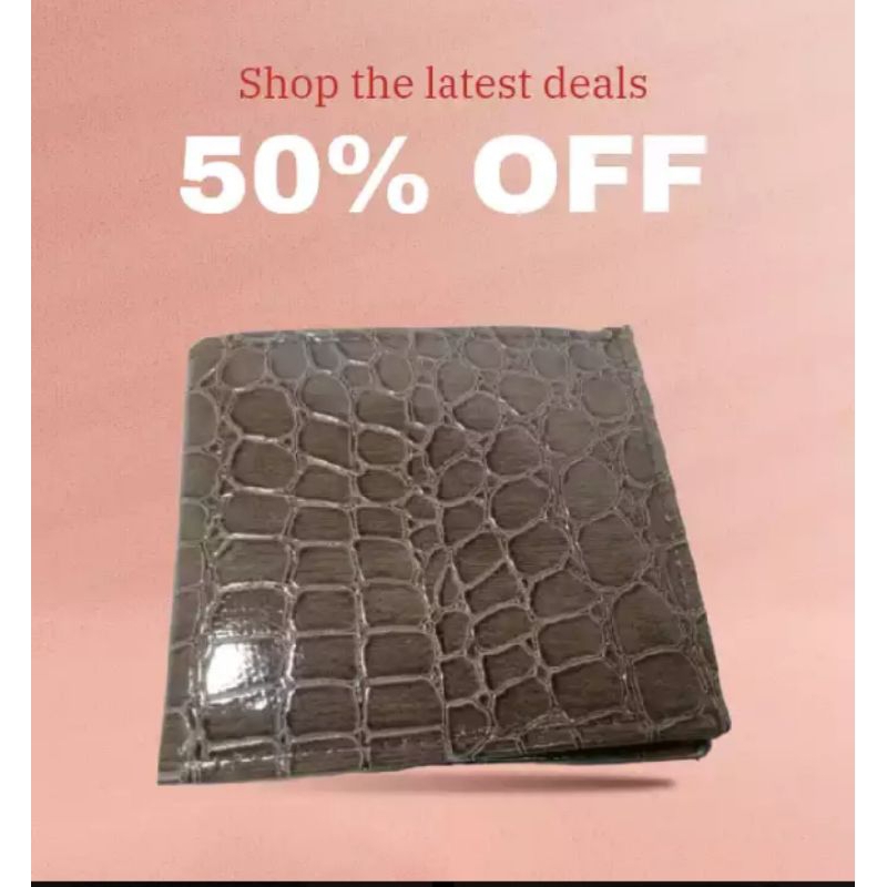 Dompat kulit sintetis pria motif kulit buaya