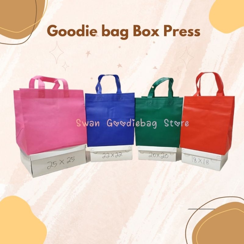 

(LUSINAN 12pcs) Goodie bag Box Press / tas spunbond box 18- box 20 - box 22 - box 25