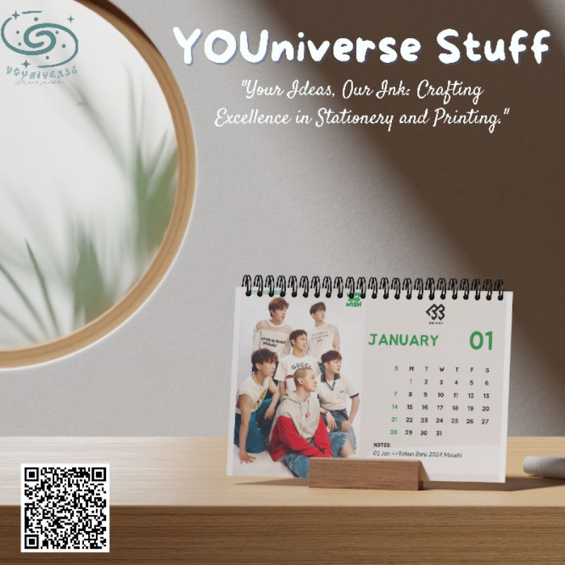 

BTOB WIND AND WISH Kalender Meja 2025 / Desk Calendar 2025 K-POP version A5 Murah